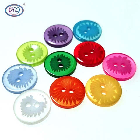 HL 50/100/200pcs/lot  13MM Mix Colors 2 Holes Plastic Buttons Apparel Sewing Accessories DIY Scrapbooking ► Photo 1/6