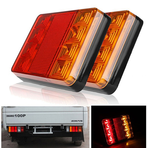 Hot sale Car Truck LED Rear 12V Lights Rear Lamps Waterproof TailightTail Light Warning Parts for Trailer Caravans DC ► Photo 1/6