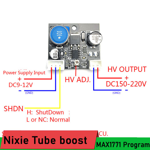 DC 9V-12V  TO 160V - 220V 170V DC boost High Voltage Power Supply Module For SZ3-1 QS30-1 IN-14  Nixie Tube Glow clock Magic Eye ► Photo 1/5