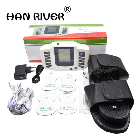 Electrical Stimulator Muscle Massager Slipper Electrode Pads Body Relax  Pulse Tens Acupuncture Therapy Digital Machine EU Plug