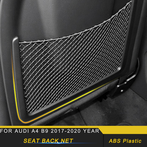 Car Interior Accessories Rear Seat Back String Net Mesh Storage Bag Pocket Automobile Organizer for Audi A4 B9 2017-2022 ► Photo 1/6