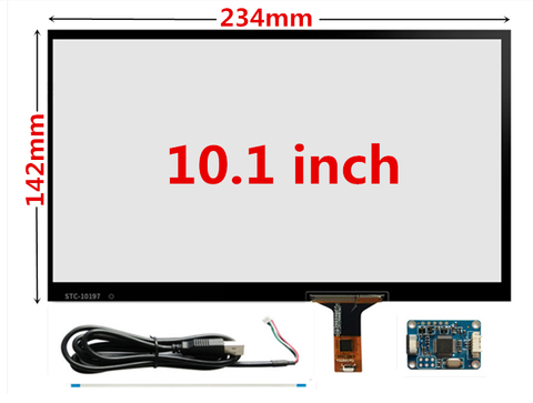 10.1 inch 230mm*142mm Raspberry Pi tablet PC navigation Capacitive Touch Digitizer Touch screen panel Glass USB Driver board ► Photo 1/1