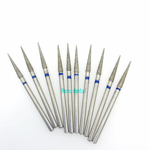 10 Pcs 2.35mm Shank Diamond Grinding Bur Drill Bits Sets For Dental Grinding Needle Shape MM27 Dental Polishing Burs ► Photo 1/4