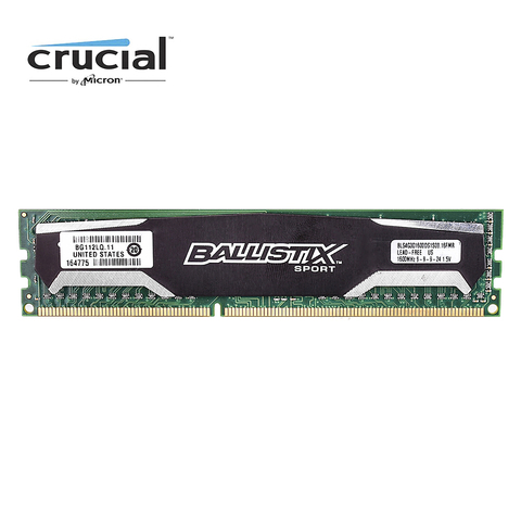 Crucial Ballistix Sport DDR3 4GB 8GB 1333MHz 1600MHz  DDR3-1333 PC3-10600 ddr3 1600 PC3-12800 1.5V 240pin DIMM desktop memroy ► Photo 1/3