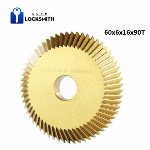 XCAN 1pc 60x6x16mm 90Teeth HSS Key Duplicate Machine Saw Blade Fit on 238BS 2AS Key Copy Machine Spare Parts Cutter ► Photo 1/6