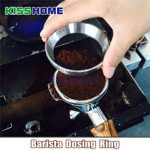 51/53/57.5/58/58.35mm Stainless Steel Intelligent Dosing Ring Brewing Bowl Coffee Powder For Espresso Barista Funnel Portafilter ► Photo 1/6