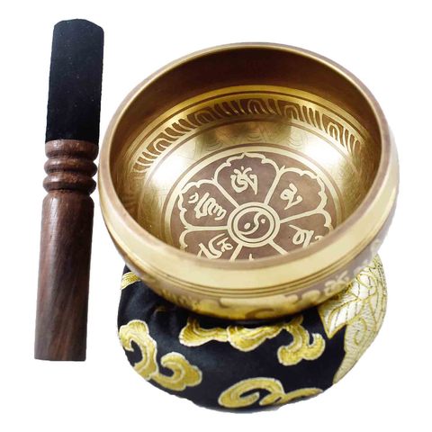 Bright Silver Singing Bowl Top Sound Tibetan Bowls for Yoga Relaxation Meditation ► Photo 1/2