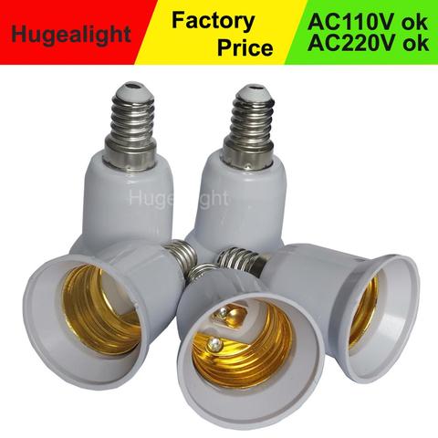 5pcs/lot E14 To E27 Adaptor Conversion Socket  Fireproof Plastic Converter High Quality Socket Light Bulb Adapter Lamp Holder ► Photo 1/6
