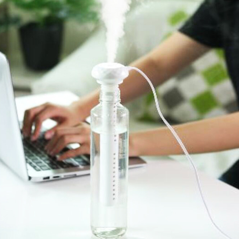 USB Portable Air Humidifier Diamond Bottle Aroma Diffuser Mist Maker For Home Office Humidification Detachable 3 ► Photo 1/6