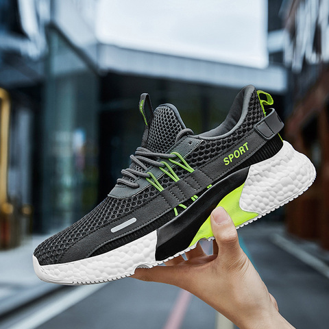 2022 Mens Shoes Sneakers Male Running Shoes Breathable Mesh Sport Footwear Fashion Outdoor Casual Athletic Shoes Walking BigSize ► Photo 1/6