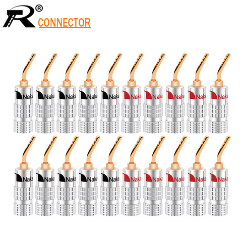 20PCS 2mm Banana Plug Nakamichi Gold Plated Speaker Cable Pin Angel Wire Screws Lock Connector For Musical HiFi Audio PIN Plug ► Photo 1/6