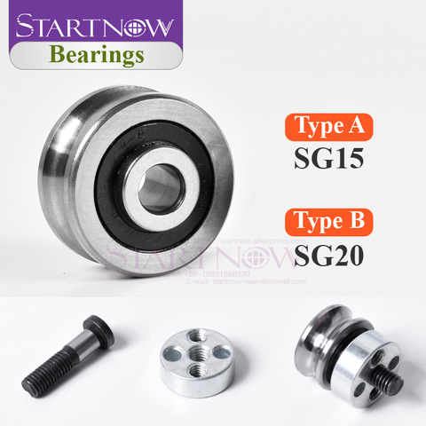 U Deep Groove Ball Bearings With Free Fixing Screws Double Row Miniature Pulley SG15 SG20 Steel Transmission Eccentric Wheel ► Photo 1/6