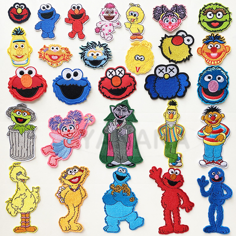 Every kind of Lovely Muppet Babies Cartoon doll Smiling face portrait Iron on Embroidered clothes stickers DIY clothes ► Photo 1/6