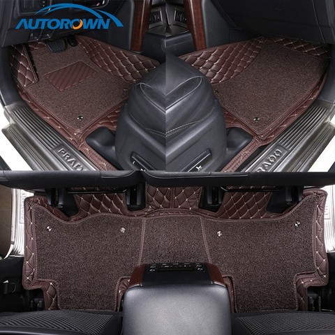 AUTOROWN 3D Car Floor Mats For Lexus Benz Toyota Nissan Hyundai Volkswagen Subaru Wire Car Floor Mat Double Layer Leather Mats ► Photo 1/6