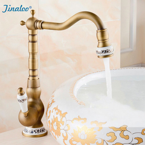 Black/Antique Brushed Brass Kitchen Faucet Bathroom Sink Faucet 360 Swivel Hot Cold Basin Mixer Tap Faucet ► Photo 1/6