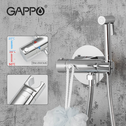 GAPPO thermostatic Bidet faucet Solid Brass Water Mixer Tap Bathroom Shower Mixer Tap Bidet Hygienic Shower ► Photo 1/6