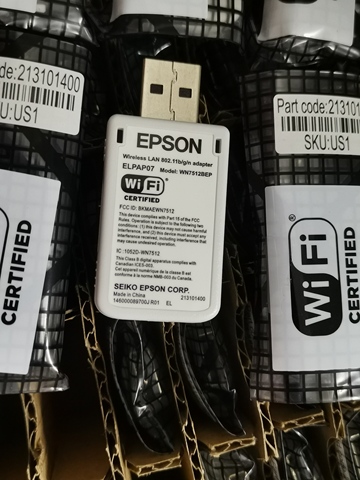 ELPAP07 Projectors Wireless Adapter For EPSON WIRELESS WIFI USB LAN ADAPTER 802.11B/G/N F/STo Projectors ► Photo 1/2