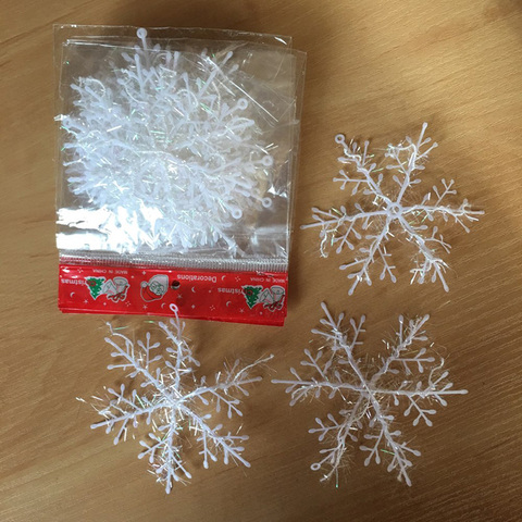30pcs 11cm Christmas Artificial Snowflake Christmas Tree Decor Snow Fake Snowflakes Christmas decorations for home noel ► Photo 1/5