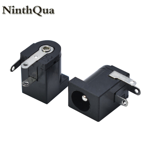 NinthQua 10pcs/lot DC-005 PCB Mount 5.5 x 2.1/2.5 mm Female DC Power Jack Plug Socket Connector DC005 Black 5.5*2.1/2.5MM ► Photo 1/6