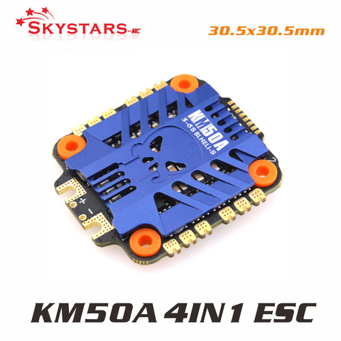 skystars KM50A 3-6S 4 In 1 ESC BLHeli_S ESC Speed Controller Board Support Dshot150 Dshot300 Dshot600 for FPV RC Racing Drone ► Photo 1/6