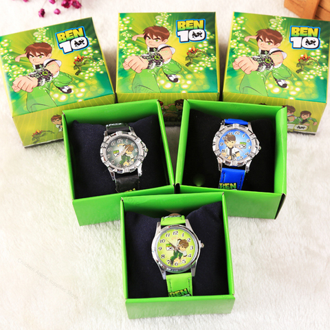 Ben 10 Cartoon Anime Figures Silicone Children's Watch Color Random Quartz Watch Fashion Kids Toys for Boys Birthday Gifts ► Photo 1/2