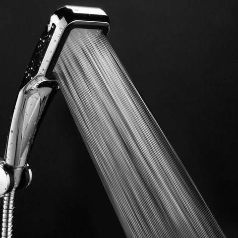 High Pressure Shower Head Bathroom 300 Holes Water Saving Shower Head Powerfull Boosting Spray Bath Handheld Shower Head ► Photo 1/6