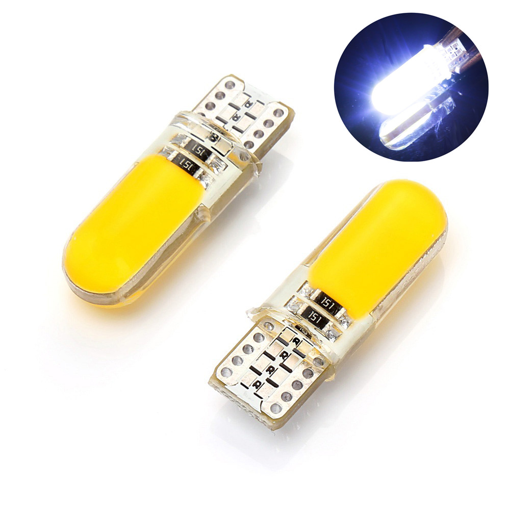 2 Pieces Ice Blue Car T10 SMD LED Light Bulb for Clearance Number Plate Lamp 