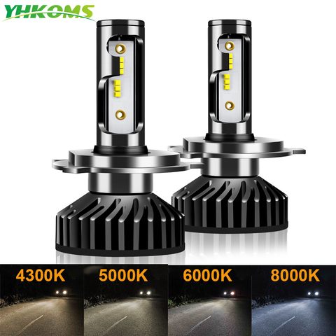 YHKOMS Canbus H4 H7 LED H1 4300K 5000K 6000K 8000K Car LED Headlight H8 H9 H11 9005 HB3 9006 HB4 Auto Fog Light 100W 12000LM 12V ► Photo 1/6