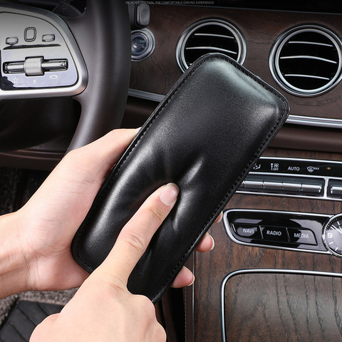 Leather Knee Pad for Car Interior Pillow Comfortable Elastic Cushion Memory Foam Universal Thigh Support Accessories 18X8.2cm ► Photo 1/6