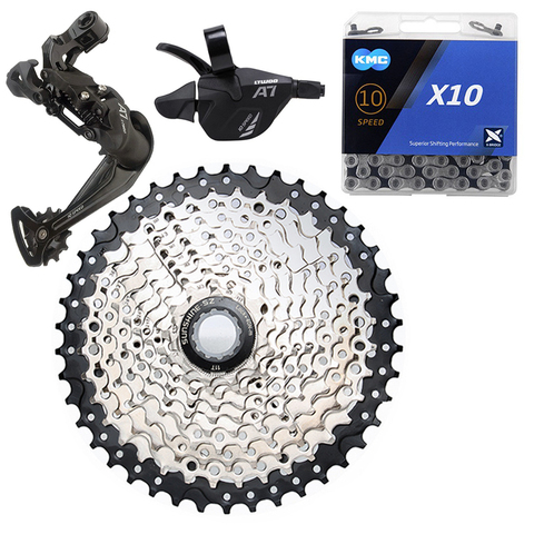 MTB 1*10 speed Groupset 10s Shifter Rear Derailleur 10s 11-42T Cassette k7 10s chain Mountain Bike parts m610 m670 x5 x7 ► Photo 1/6