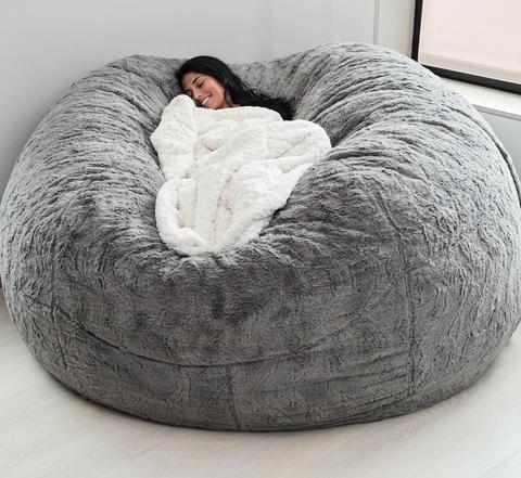 PV fur bean bag sofas faux fur sofa living room sofa bed sac for adult ► Photo 1/6