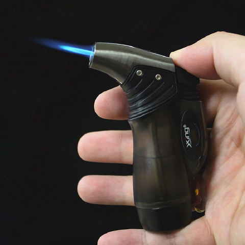 Hot Compact Butane Jet Lighter Turbo Torch Lighter Fire Windproof Spray Gun Metal Lighter 1300 C NO GAS Cigarette Accessories ► Photo 1/6