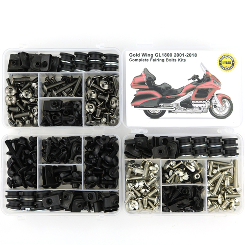 For HONDA GL1800 GOLDWING 2001-2022 Complete Full Fairing Bolts Kit Speed Nuts Motorcycle Side Covering Screws  Steel ► Photo 1/6