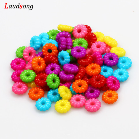 50Pcs 8mm Mixed Color Round Ring Acrylic Loose Spacer Beads For Jewelry Making Bracelet Necklace DIY Accessories ► Photo 1/6