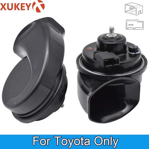 XUKEY 2Pcs 2022 New Arrival Patent Snail Car Horn High Quality High Low Klaxon Horn Waterproof 125db Car Styling For Toyota Only ► Photo 1/6