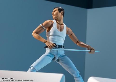 SHF Bandai Queen Freddie Mercury England Rock band  PVC Action Figure Juguetes Figuras Anime Model Doll Kids Toys Gift ► Photo 1/5