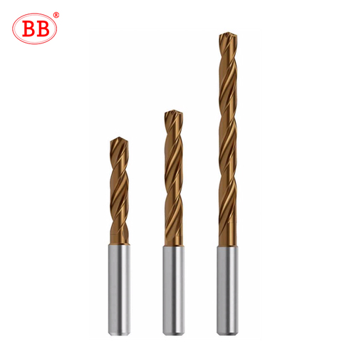 BB Coated Carbide 3xD Drill with Inner Through Coolant Hole Parallel Shank ► Photo 1/5