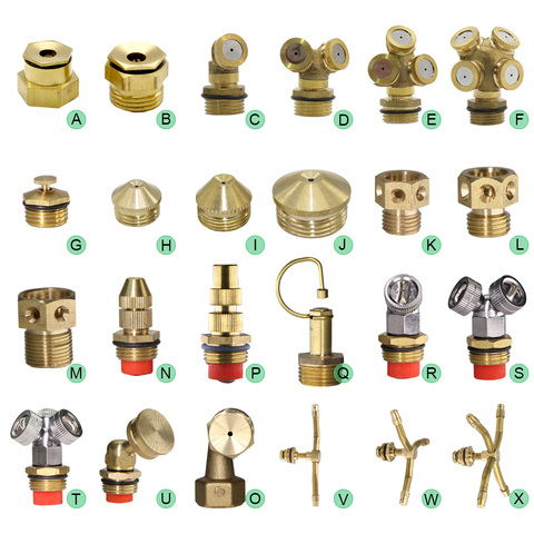 MUCIAKIE Brass Nozzle Garden Mist Sprinkler Spray Copper Misting Cooling System Nozzle Irrigation Thread Fog Watering Tools ► Photo 1/6