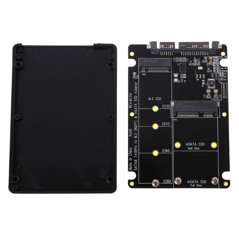 2 In 1 M.2 B+M Key Mini PCI-E or mSATA SSD to SATA III Adapter Card for Full Msata SSD/ 2230/2242/2260/22x80 M2 ► Photo 1/6