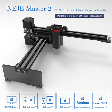 NEJE Master 2 Plus 7W 20W Desktop Laser Engraver Cutter Laser Engraving Cutting Machine Laser Printer Laser CNC Router 17*17cm ► Photo 1/6