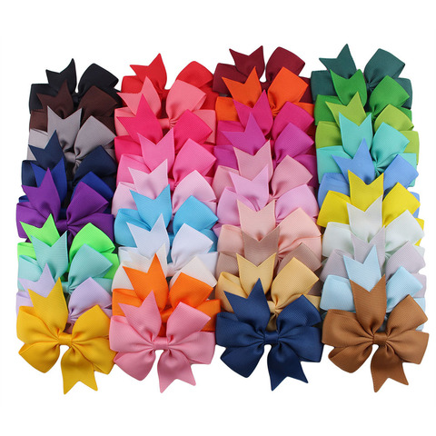 Nishine 20pcs/lot Grosgrain Ribbon Hair Bow with Clips Baby Girls Bow Hair Clip Hairpins Children Photo Shoot Hair Accessories ► Photo 1/6