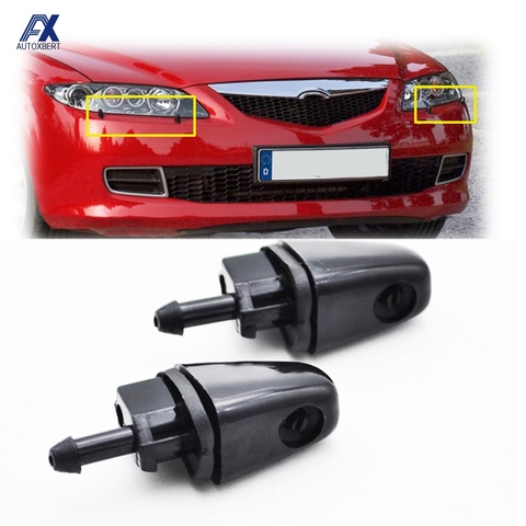 2Pcs/Set Front Headlight Washer Jet Nozzle For Mazda 6 GG1 2002 2003 2004 2005 2006 2007 2008 GR1A518G0A ► Photo 1/4