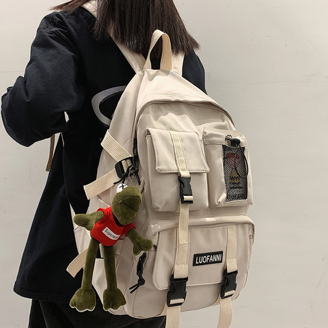 Student Travel Mesh Female Backpack College Women Boy Nylon School Bag Men Girl Cool Laptop Backpacks Fashion Lady Book Bag Male ► Photo 1/6