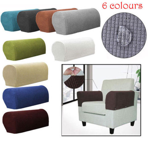 1 Pair Sofa Covers for Living Room Removable Arm Stretch Couch Chair Protector Armchair Covers Armrest Solid Couch Cover ► Photo 1/6