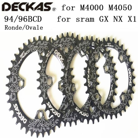 DECKAS 94+96 BCD bicycle chainwheel Round/Oval 32T 34T 36T 38T MTB bike Chainring Mountain Crown for M4000 M4050 GX NX X1 Crank ► Photo 1/5