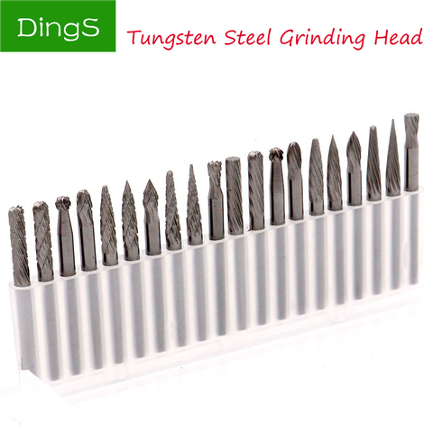 20pcs/Set Mini Tungsten Carbide Steel Grinding Head Burrs Drill Bit Diamond Burs Milling Cutter Material For Dremel Accessories ► Photo 1/6