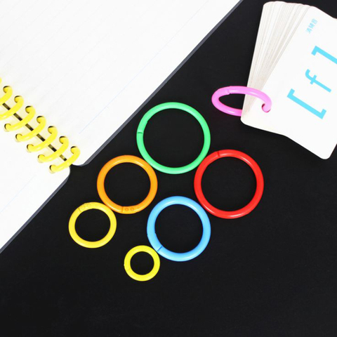 Good Quality 20Pcs/set plastic Ring Binder 15- 39mm DIY Albums Loose-leaf Book Hoops Opening Office Binding Supplies Photo Album ► Photo 1/6