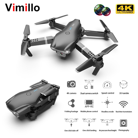 Drone 4k Profesional Hd Dual Camera Drone Wifi 4k Real-time Transmission  Fpv Drones Collapsible Quadcopter Toy