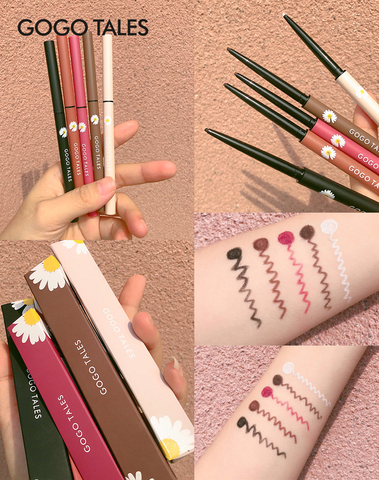 Gogo tales makeup eyeliner pencil small daisy flower design waterproof long lasting rose red black white eyeliner pen BN253 ► Photo 1/6