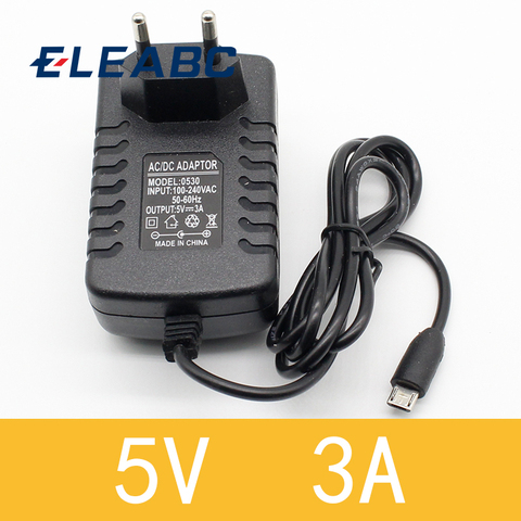 1pcs high quality 5v 3a Micro Usb Ac/dc Power Adapter EU Plug Charger Supply 5v3a For Raspberry Pi Zero Tablet Pc ► Photo 1/4
